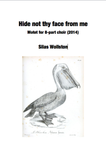 Hide not thy face from me title page